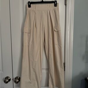 Sienna Sky Beige Wide-Leg Pants